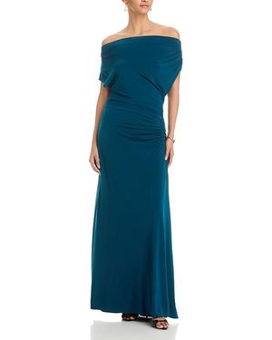 Aqua Ruched Dress - Blue