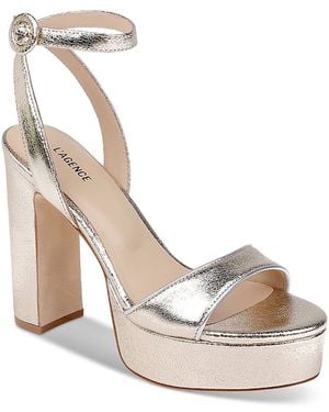L'Agence Essie Ii Platform Sandals - Metallic