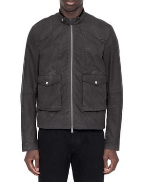 AllSaints Kirk Cotton Zip Pocket Jacket - Gray