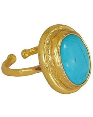 Ottoman Hands Cocktail Ring - Blue