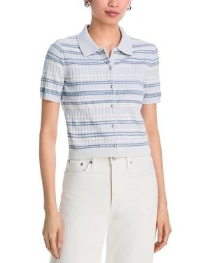 Rag & Bone Karina Stripe Cardigan Sweater - Blue
