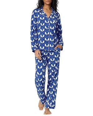Bedhead Cotton Stretch Long Sleeve Pajama Set - Blue