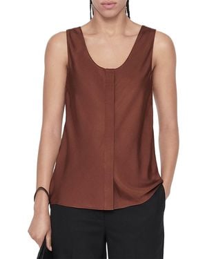 AllSaints Milla Sleeveless Button Front Top - Purple