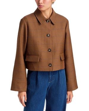 Veronica Beard Evander Mixed Media Jacket - Blue