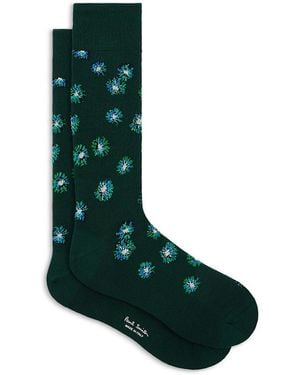 Paul Smith Starburst Crew Socks - Green