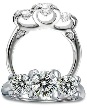 Roberto Coin 18K Cento Diamond Trilogy Ring - White