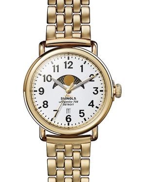 Shinola Runwell Moon Phase Watch, 41Mm - Metallic