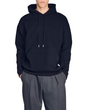Sandro Oversized Cotton Hoodie - Blue