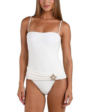 Sunshine 79 Flora Flair Bandeau One Piece - White