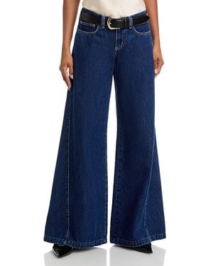 L'Agence Savina High Rise Wide Leg Jeans - Blue