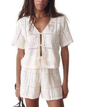 Marine Layer Marella Embroidered Top - White