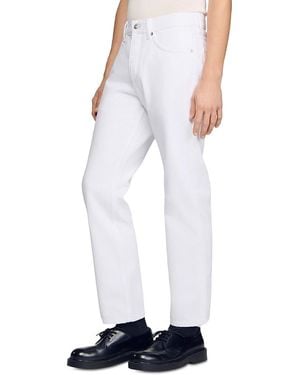 Sandro Regular Raw Jeans - White