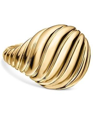 David Yurman Sculpted Cable Pinky Ring - Metallic