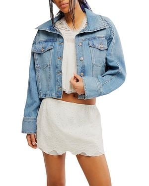 Free People Side To Side Denim Jacket - Blue