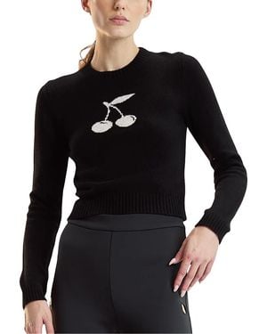 Cynthia Rowley Intarsia Cropped Sweater - Black