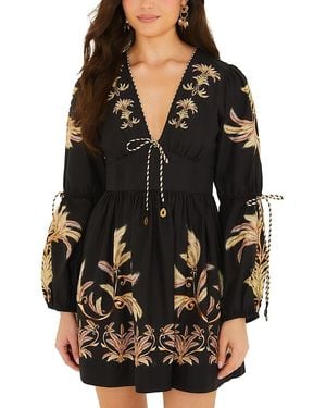 FARM Rio Cotton Mini Dress - Black
