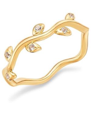 Moon & Meadow 14K Topaz Vine Ring - Metallic