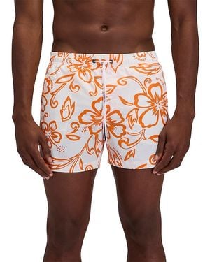 Sundek 5 Floral Stripe Board Shorts - Red