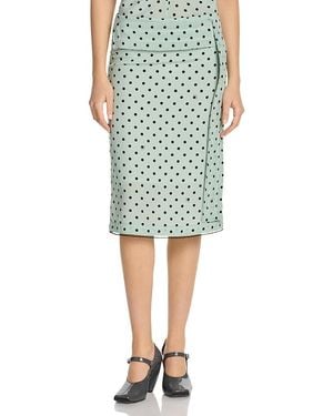 Marni Polka Dot Pencil Skirt - Green