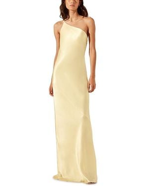 Shona Joy La Lune One Shoulder Cowl Back Gown - Metallic