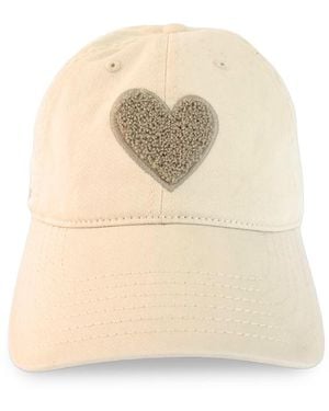 Kerri Rosenthal Imperfect Heart Chenille Baseball Cap - Natural
