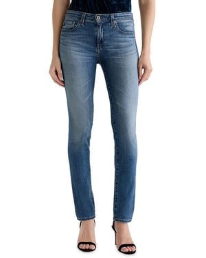 AG Jeans Mid Rise Cigarette Leg Jeans - Blue