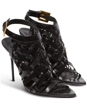 Balmain Fringed Sandals - Black