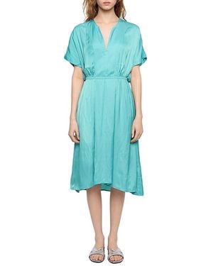 Zadig & Voltaire Riaz Satin Dress - Blue