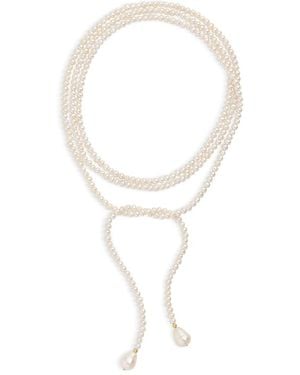 Shashi Monica Cultured Freshwater Scarf Necklace, 50 - White