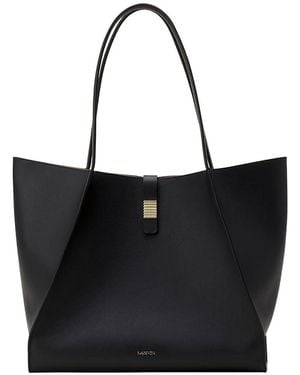 Lanvin Concerto Arpege Leather Tote Bag - Black