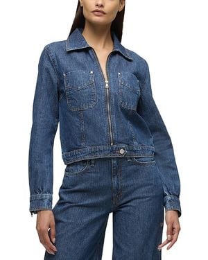 Hudson Jeans Zip Up Shirt - Blue