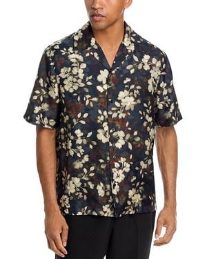 Jonathan Simkhai Casper Loose Fit Floral Shirt - Black