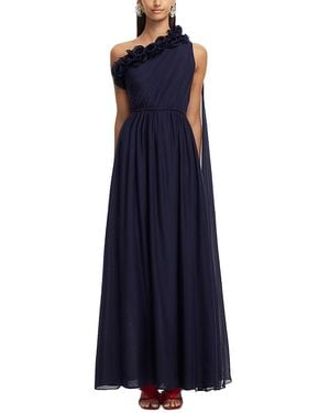 LEO LIN Jenni One Shoulder Maxi Dress - Blue