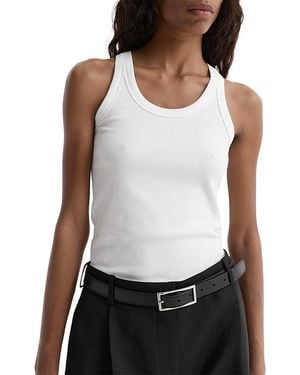 Rohe Scoop Neck Rib Tank Top - White
