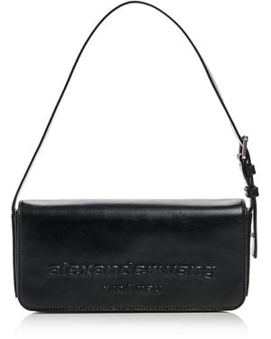 Alexander Wang Alexander Wang Punch Flap Leather Shoulder Bag - Black