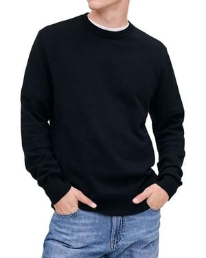 DL1961 Cotton & Cashmere Classic Crewneck Sweater - Blue