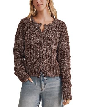 Splendid Hartford Cotton Blend Bobble Cardigan - Brown