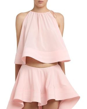 Stella McCartney Silk Sleeveless Frill Top - Pink