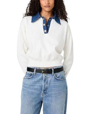 French Connection Contrast Collar Sweater - White