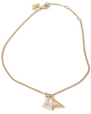Prada Enameled Metal Necklace - Natural