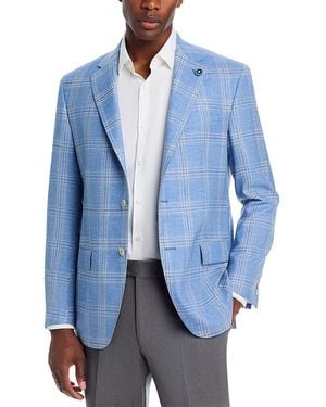Hart Schaffner Marx Classic Fit Plaid Sport Coat - Blue