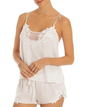 In Bloom Satin Cami & Shorts Pajama Set - White