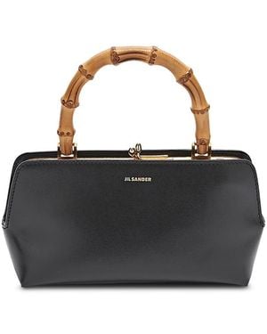 Jil Sander Goji Mini Leather Handbag - Black