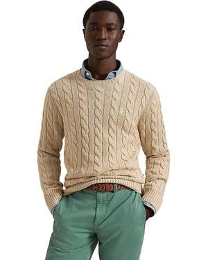 Polo Ralph Lauren Cable Knit Cotton Sweater - Green