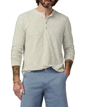 Joe's Jeans Stripe Henley Shirt - Gray