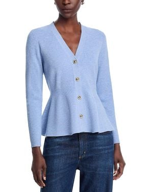 Sioni Peplum Cardigan - Blue