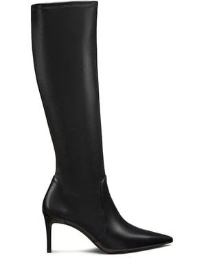 Stuart Weitzman Stuart Power Leather Knee High Boots - Black