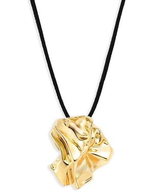 Aqua X Angelica Hicks Sculptural Flower Pendant Necklace, 20-22 - Metallic