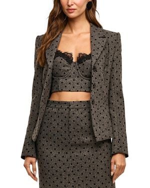 L'Agence Odile Polka Dot Blazer - Black