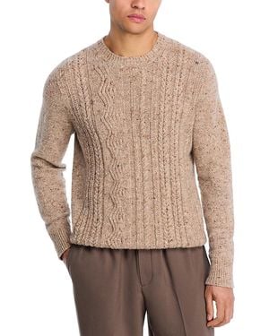 Inis Meáin Cable Crewneck Sweater - Natural